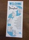 Vintage 1961 Welcome To Disneyland Tri-Fold Paper Brochure Guide Map Preowned