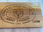 New Listing1 Rare Wine Wood Panel - Chateau PAVIE MACQUIN 1990 -CRATE BOX SIDE
