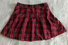 H&M DIVIDED Red Black Plaid Mini Skirt Womens Size 8