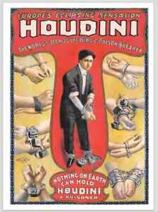 Modern Postcard:  Houdini, World's Handcuff King & Prison Breaker- Magic/Taschen