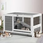 Wooden 35.4’’ Rabbit Hutch Bunny Cage Guinea Pig Cage Pet House for Small Animal
