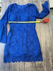 Lily Pulitzer Blue Lace Dress Bell Sleeves Lined Sz 10