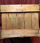 Vintage 15 x 12 x 10 Inch Beaton's Cape Cod Cranberries Wooden Storage Crate Box