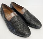 Salvatore Ferragamo Men’s Size Black Woven Leather Loafers Sz 11 D UG0717