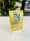 Blastoise 1st Edition Gold Metal Pokémon Card Fan Art/Collectible/Gift