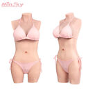 Realistic Body Suit C Cup Fake Vagina Silicone Breast Forms Crossdresser Cosplay