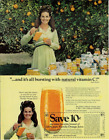 1970 FLORIDA ORANGE GROWERS Juice Anita Bryant Coupon Vintage Print Ads