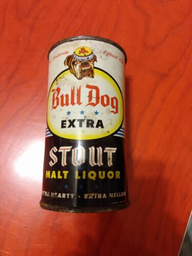12oz bull dog extra stout malt liquor beer flat top beer can dumper touched up#8