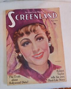 Screenland Magazine Vol. 35 #5 Nice 1937 Robert Taylor Hollywood Diets Chesterfi