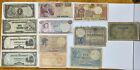 Worn/Torn Lot of 12 Foreign Banknotes World Paper Money Free shipping