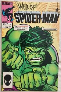 WEB OF SPIDER-MAN #7 - Hulk, Nightmare - Peter David, Sal Buscema - Marvel 1985