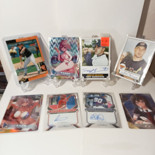 LOT OF 5 CERTIFIED BASEBALL ROOKIE AUTO CARDS + 3 GODDESS STORY HOLO CARDS