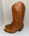 Vintage Frye Womens Cowgirl Western Boots Size 8.5 B Brown Made In USA 7105