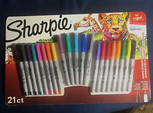 Sharpie Permanent Markers - Fine & Ultra-Fine Points, 21 Count Assorted