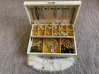 Vintage to Modern  Costume Jewelry Lot In A Lined Box with Timex watch