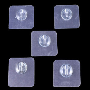 5pcs/pack Self-adhesive Wall Hooks Heavy-duty Clear Wall Hanger for Living Room