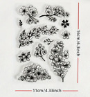 cherry blossom flower clear stamps card clay FAST Free Ship