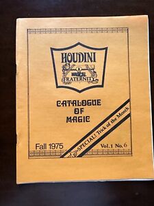 Houdini Magical Fraternity Catalogue of Magic Fall 1975 Volume 1 Number 6