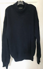 Orvis Sweater Mens Large Submariners Turtleneck Navy Blue Chunky Cotton Knit