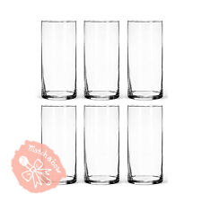 CYLINDER Clear Glass Vases, Set of 6, Wedding Party Centerpieces in 20