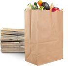Large Paper Grocery Bags, 12x7x17 Kraft Brown Heavy Duty Sack 57 Lbs Basis 100