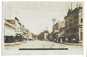 Excelsior Springs, MO Missouri 1908 RPPC Postcard, Broadway Street by Bowers