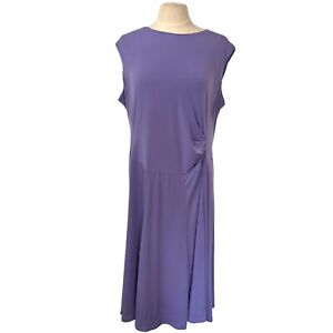 Blair Dress Womens Size XL Lavender Purple Cinched Side Midi Sleeveless