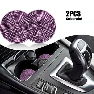 2x Bling Car Accessories For Women Cup Holder Insert Coaster Auto Interior Decor