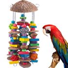 EBaokuup Large Bird Parrot Toys, Colorful Wooden Blocks Bird Chewing Toy Parr...