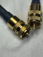 2 ft Low Loss RG213 L 400 ultra flex UHF CB Coax Jumper Cable Gold Plated PL-259