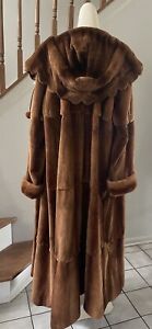 Sheared Mink Fur Huge Collar Fur Coat
