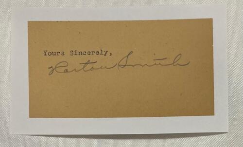 Horton Smith - Signed / Autographed Cut / Index - 1934 & 36 Masters Champion