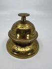 Vintage Engraved Floral Design BRASS Elephant Claw Prayer Bell & Stand INDIA