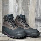 Mens Columbia Bugabootoo Brown Leather Mid Waterproof Snow Boots Size 8 D GUC