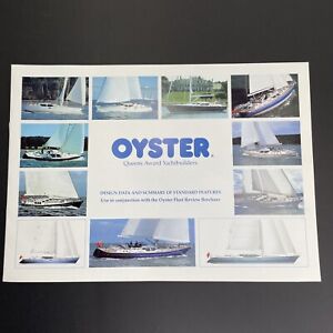 Vintage 1990s Oyster 42 45 485 49 55 Yacht Sales Manual & Specifications Sheet