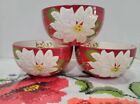 Laurie Gates Hisbiscus Cereal Bowls Floral 5.5