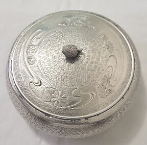 New ListingMeiji Period Imperial Japanese Pure Silver Lidded Bowl