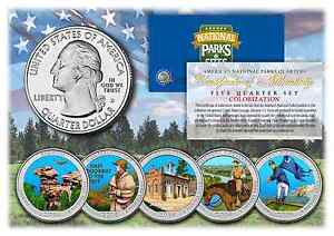 2016 Colorized National Parks America the Beautiful Coins *Set of all 5 Quarters
