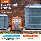 VEVOR 1 HP Refrigerant Recovery Machine - Dual Cylinder Portable AC Recovery Mac