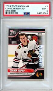 2023 TOPPS NOW NHL STICKERS CONNOR BEDARD #1 ROOKIE RC PSA 9 MINT