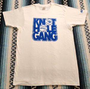 Vintage 90's Iowa Cubs Knot Hole Gang Single Stitch White T Shirt Men's Sz Large