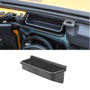Front Sunglasses Holder Storage Box Organizer Tray For Ford Bronco 2021-23 Black (For: 2021 Ford Bronco Big Bend)