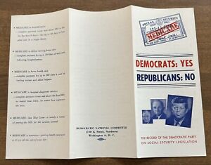 1960 JFK Kennedy - Medicare Themed Picture Campaign Brochure