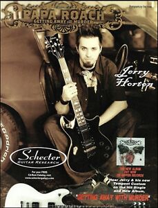 Papa Roach Jerry Horton Schecter Tempest Custom Guitar ad 8 x 11 advertisement