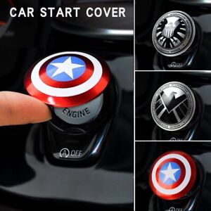 Iron-Man Cover Interior Accessories Engine Ignition Start Stop Button Cover