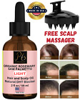 Organic Rosemary Peppermint Saw Palmetto Hair Growth Oil Reduce Hair Loss 2 floz
