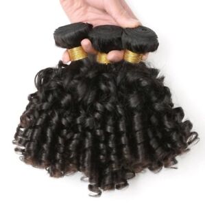 Human Hair Weave Bundles, Indian curly human hair, (16 16 18 inches stretched)