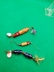 mixed fishing lure lot old Hand Made lures for freshwater fishing.