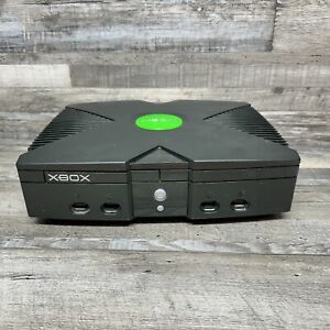 Original XBOX Video Game Console Black Green Untested Parts and Repair Only