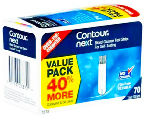 Contour Next 7278 Blood Glucose Test Strips 70 Count Brand New Sealed